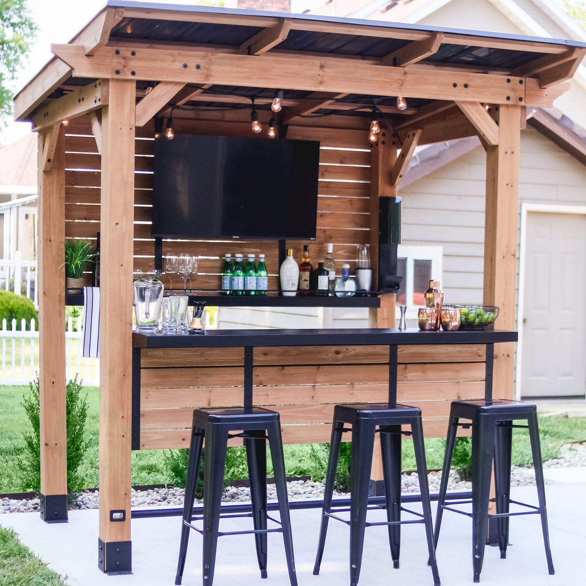 Patio Furniture & Outdoor Accents — cedar outdoor bar from Gaddy Gear