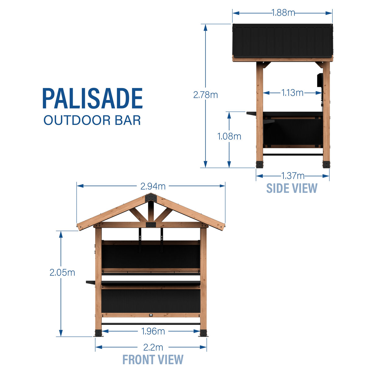 Palisade Outdoor Bar — 2.7m x 1.8m product photo 2