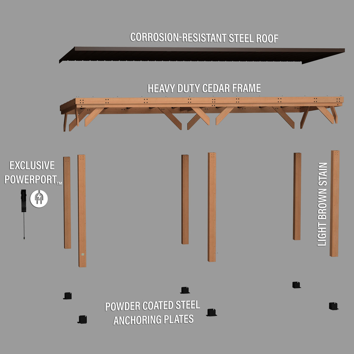 Arcadia Slope Roof Gazebo — 6.3m x 2.9m product photo 8