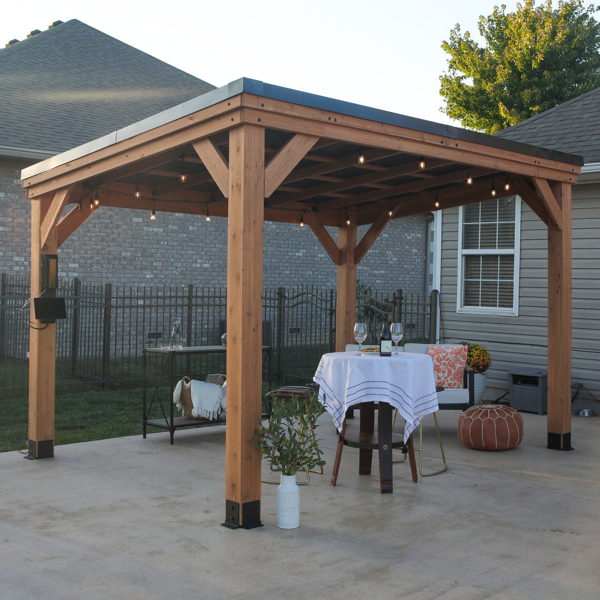 Arcadia Slope Roof Gazebo — 3.7m x 2.9m product photo