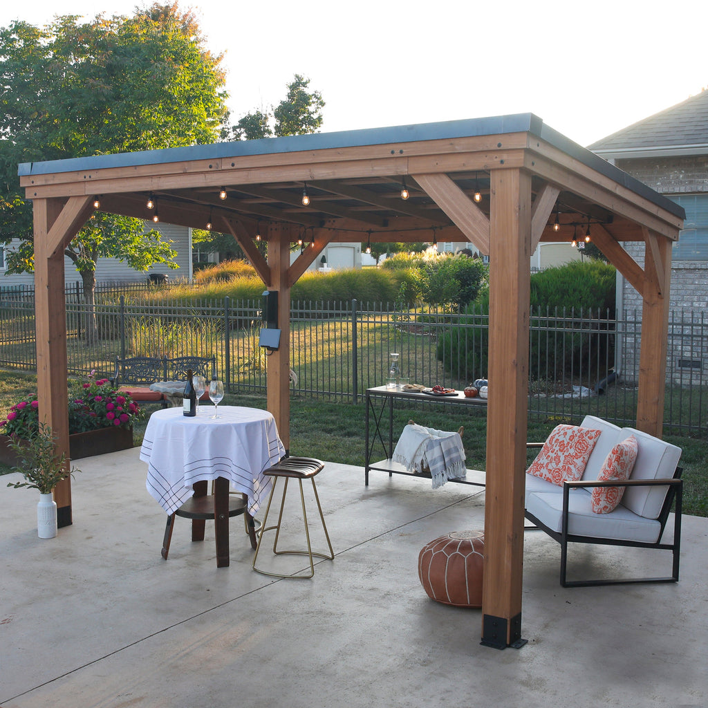 Arcadia Slope Roof Gazebo — 3.7m x 2.9m product photo 10