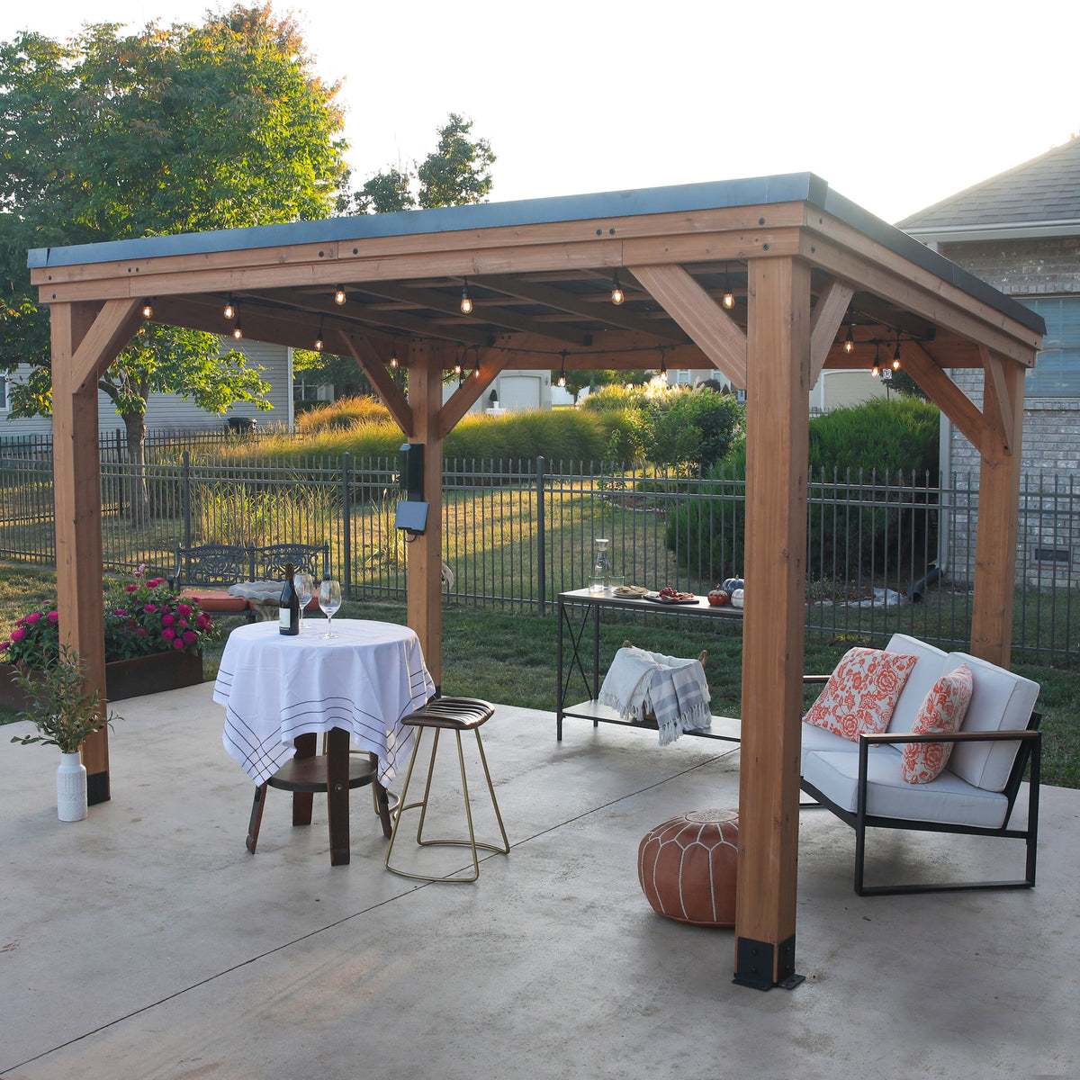 Arcadia Slope Roof Gazebo — 3.7m x 2.9m product photo 10