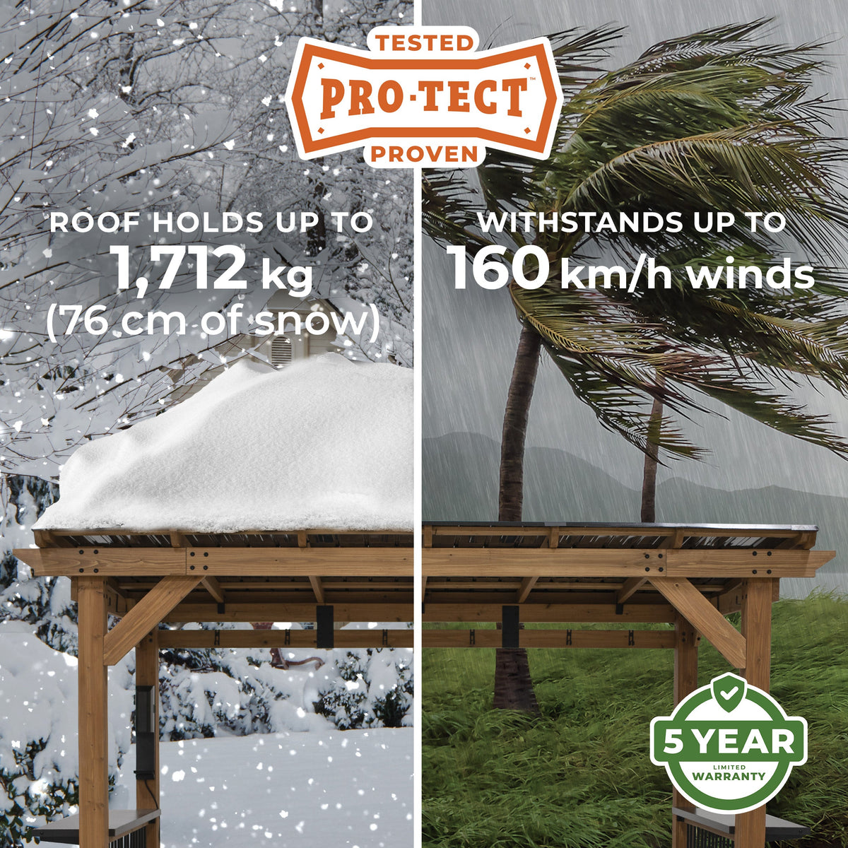 Saxony XL Barbeque Gazebo — 3.7m x 1.9m product photo 3