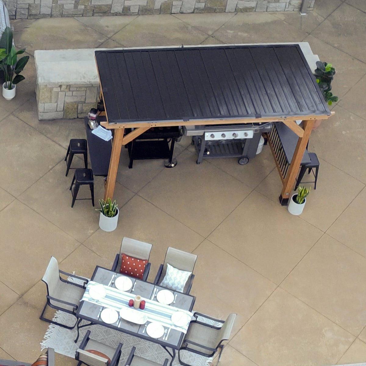 Saxony XL Barbeque Gazebo — 3.7m x 1.9m product photo 14
