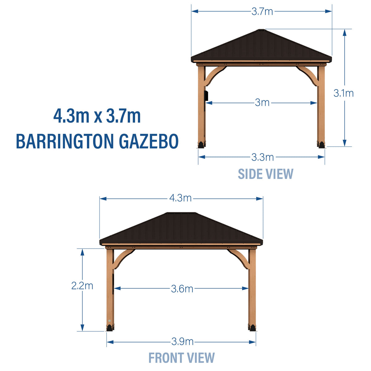 Barrington Gazebo — 4.3m x 3.7m product photo 2