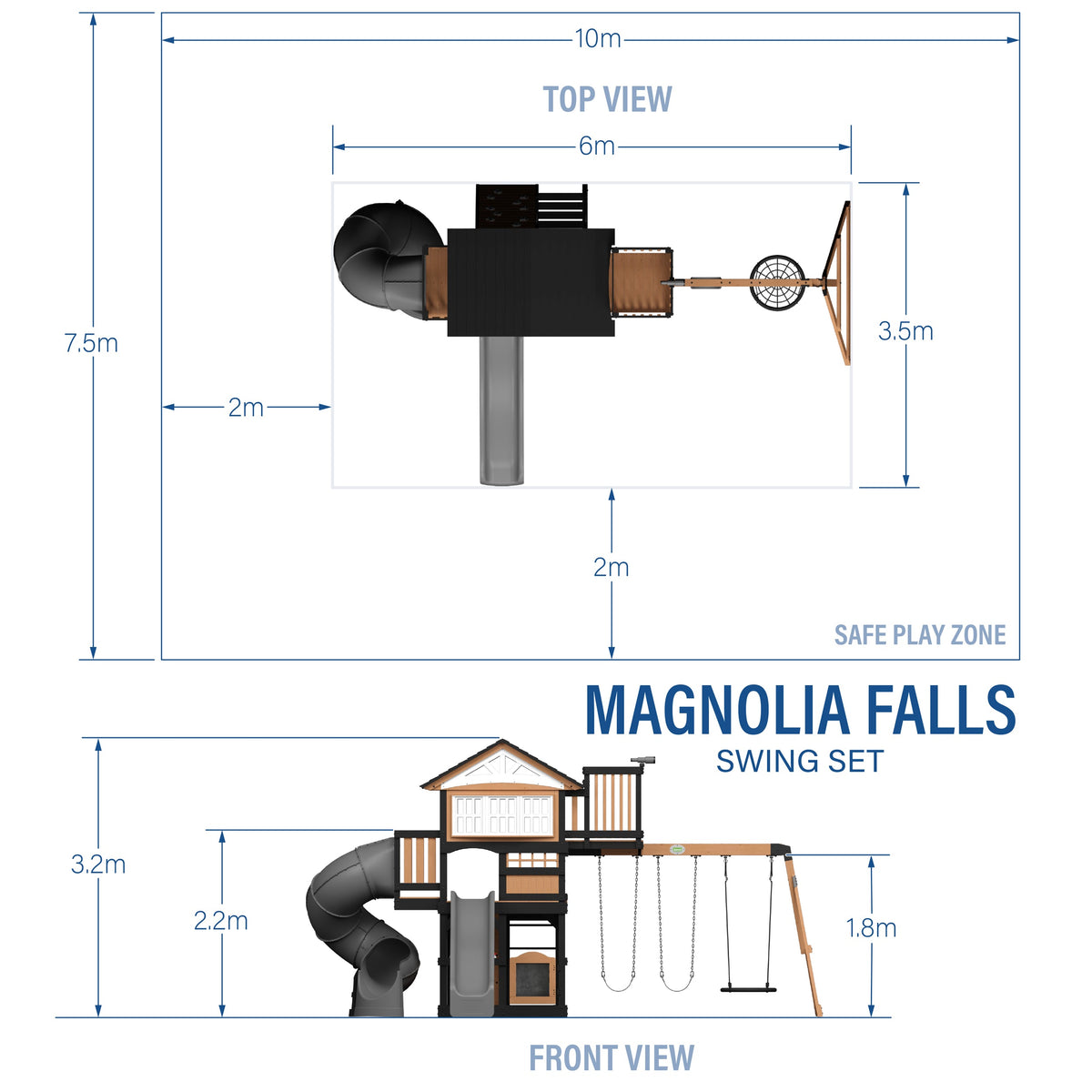 Magnolia Falls Play Centre Swing Set product photo 2