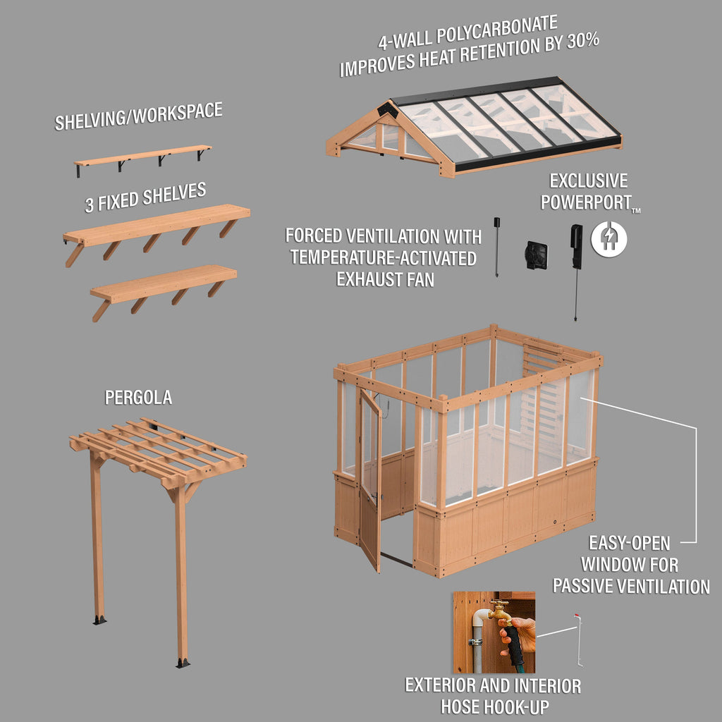 Bellerose Greenhouse — 2.9m x 1.8m product photo 15