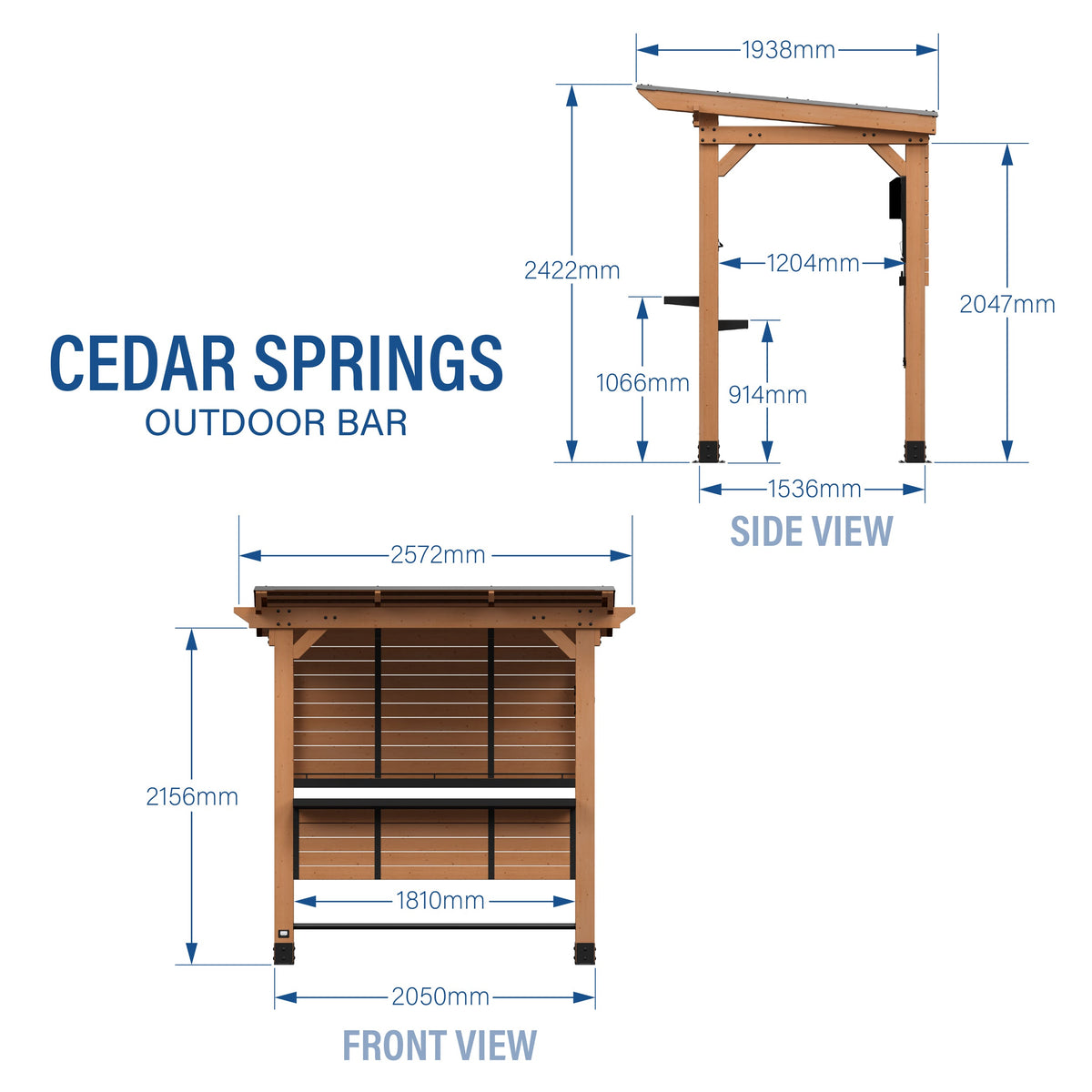 Cedar Springs Outdoor Bar — 2.6m x 1.9m product photo 2