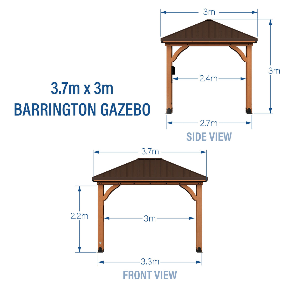 Barrington Gazebo — 3.7m x 3m product photo 2