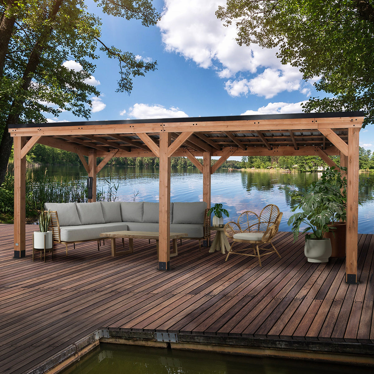 Arcadia Slope Roof Gazebo — 6.3m x 2.9m product photo