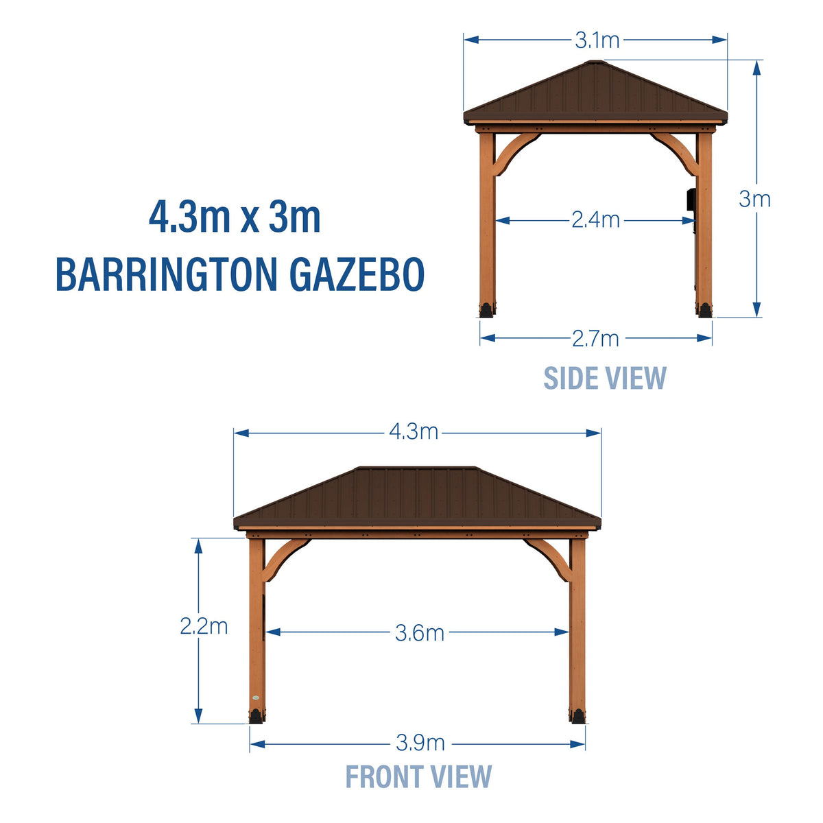 Barrington Gazebo — 4.3m x 3m product photo 2