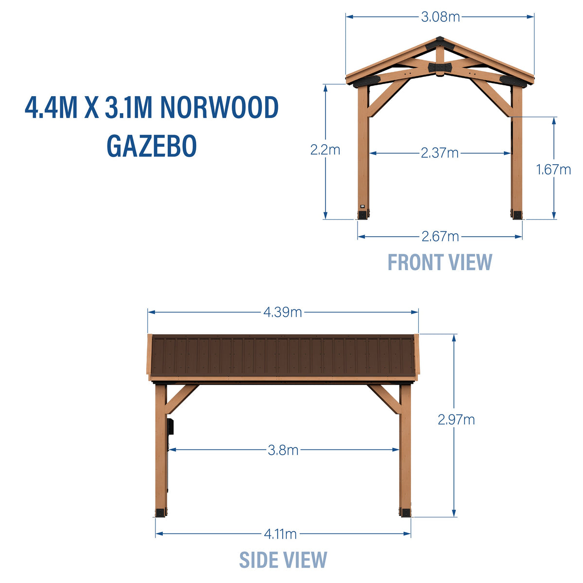 Norwood Gazebo — 4.4m x 3.1m product photo 2