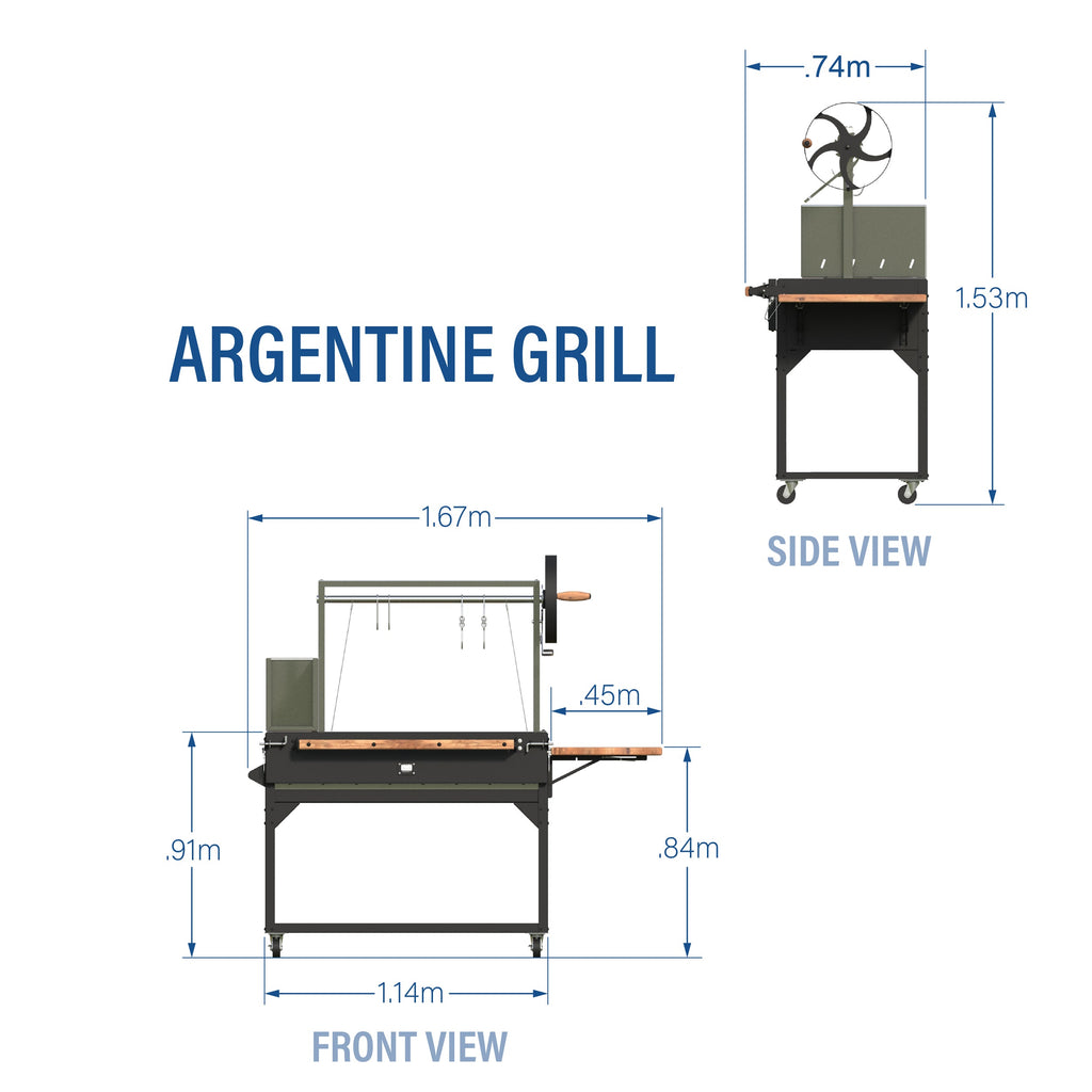 Argentine Santa Maria Wood Fire & Charcoal BBQ Grill product photo 2
