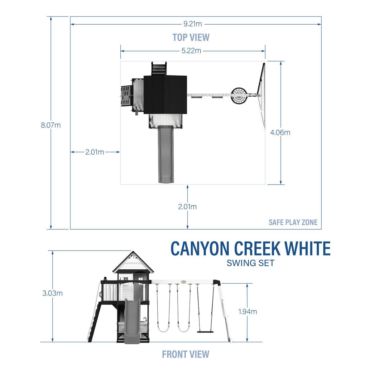 Canyon Creek White Play Centre Swing Set product photo 2