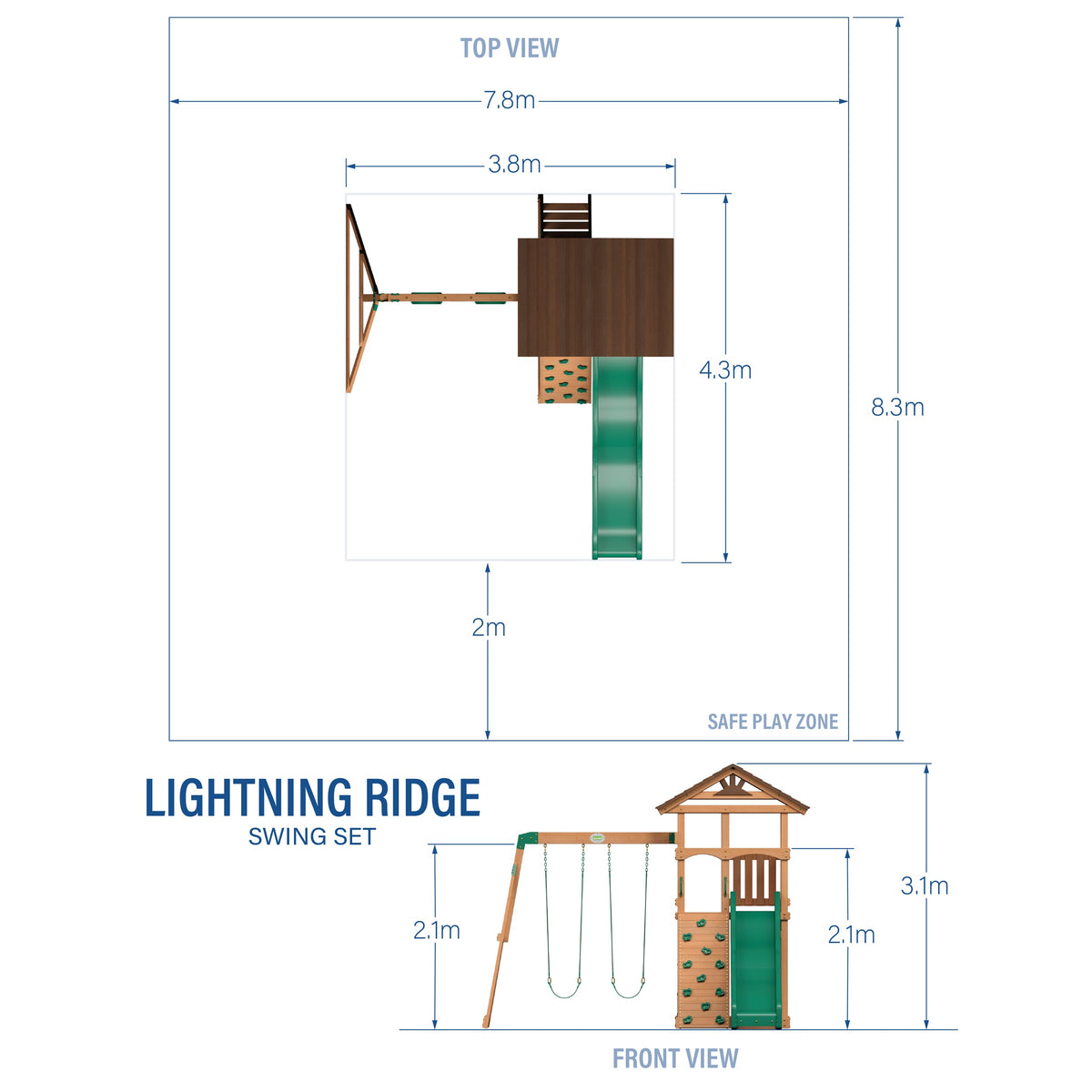 Lightning Ridge Play Centre Swing Set product photo 2